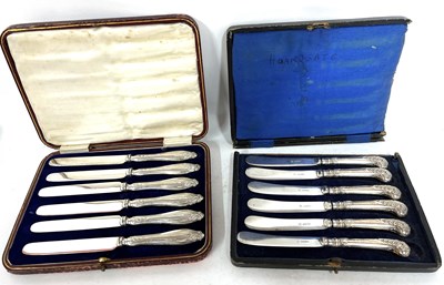 Lot 150 - Mixed lot including a cased set of six silver...