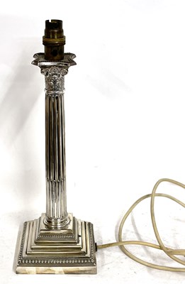 Lot 167 - Walker & Hall silver plated Corinthian column...