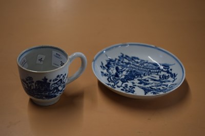 Lot 382 - Lowestoft Porcelain Cup and Saucer