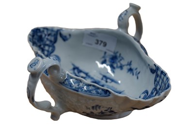 Lot 379 - Worcester Porcelain Two Handled Sauceboat