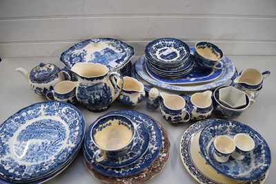 Lot 117 - MIXED LOT VARIOUS BLUE AND WHITE TABLE WARES...