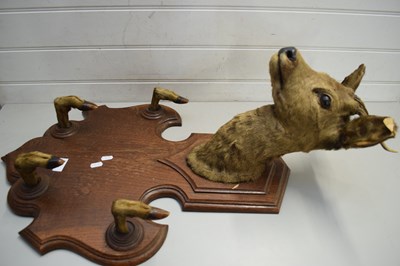 Lot 127 - NOVELTY COAT RACK FORMED FROM THE HEAD AND...