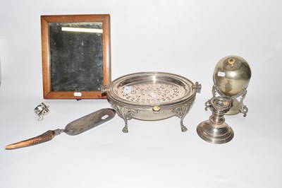 Lot 4 - Mixed lot comprising a silver plated warming...