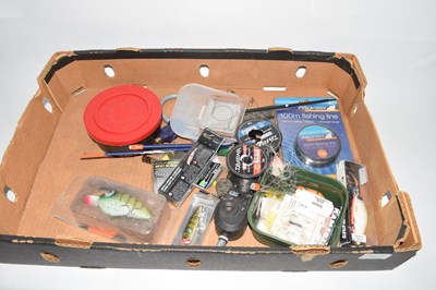 Lot 27 - Box of various assorted fishing tackle to...