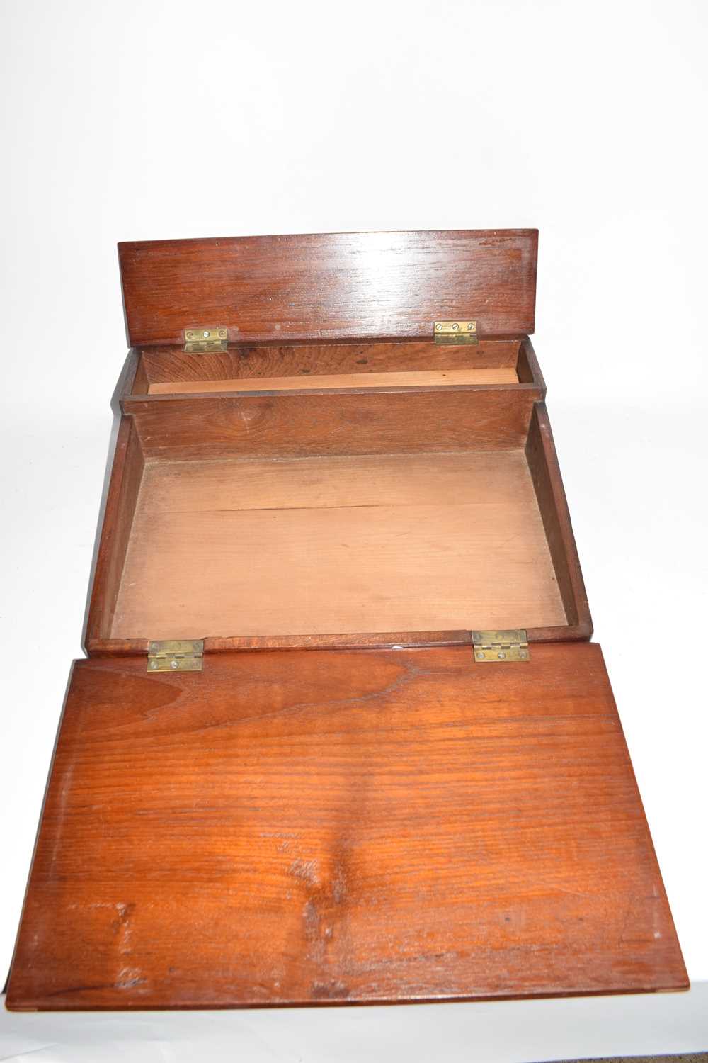 Lot 51 - Small mahogany writing slope with hinged lid