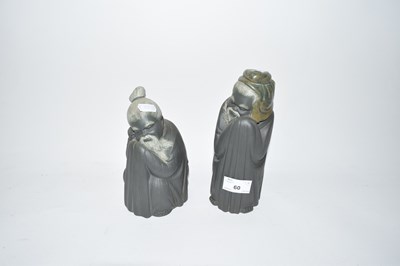 Lot 60 - Two Lladro matt finish figures of Chinese wise...