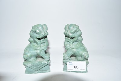 Lot 66 - Pair of 20th Century Chinese Foo dogs