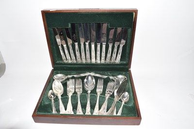 Lot 90 - Canteen of silver plated cutlery