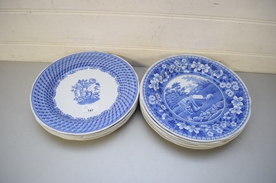 Lot 147 - COLLECTION OF SPODE BLUE ROOM PLATES, VARIOUS...