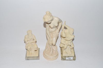 Lot 104 - Group of three classical style resin figures