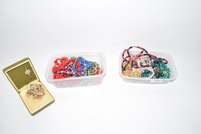 Lot 114 - Two small boxes of costume jewellery