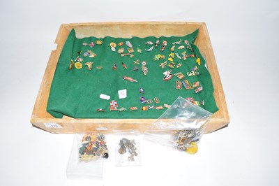 Lot 116 - Tray of various  modern  pin badges to include...