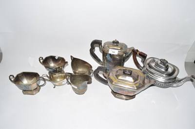 Lot 166 - Quantity of silver plated tea wares