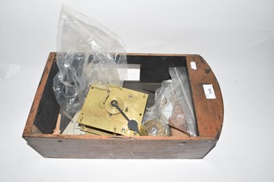 Lot 174 - Wooden clock case, clock movement and various...