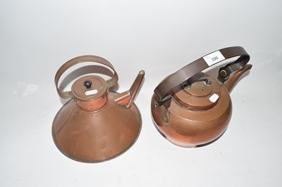 Lot 200 - Two vintage copper kettles
