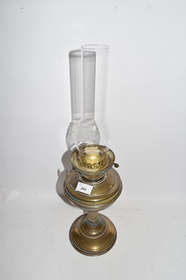 Lot 204 - Brass based oil lamp