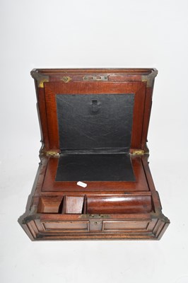 Lot 206 - 19th Century mahogany writing box of hinged...