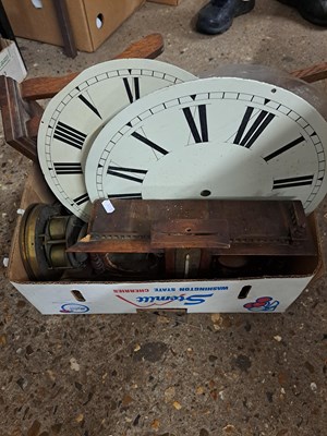 Lot 234 - One box of various clock parts to include a...