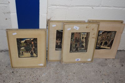 Lot 230 - Group of coloured prints, Spanish street scenes