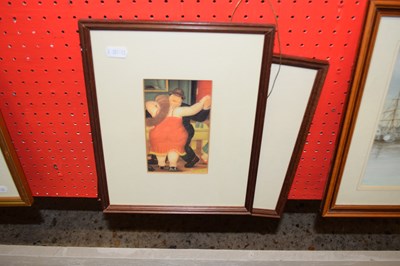 Lot 314 - Two small comical prints, framed and glazed