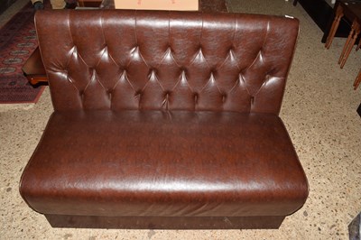 Lot 328 - Modern button upholstered pub bench for...