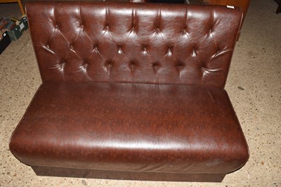 Lot 329 - Modern button upholstered pub bench for...