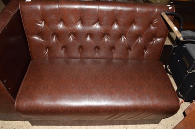 Lot 330 - Modern button upholstered pub bench for...