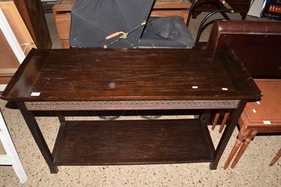 Lot 339 - Modern dark wood hall table, 120cm wide