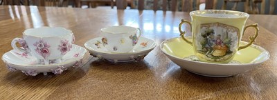 Lot 390 - Meissen Cup and Saucer etc