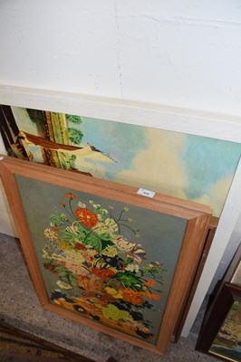 Lot 450 - T Graham still life study of flowers together...