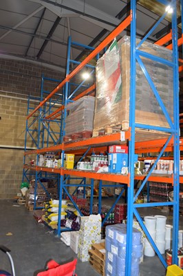 Lot 8 - A three bay speedfit pallet rack, overall...