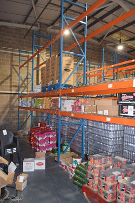 Lot 9 - A three bay speedfit pallet rack, overall...