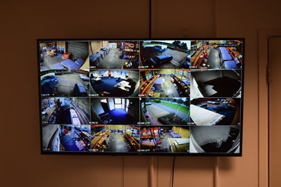 Lot 10 - A complete CCTV system with a JVC 50 inch TV,...