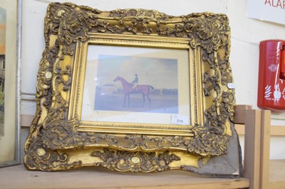 Lot 515 - FRAMED PICTURE OF HORSE AND RIDER