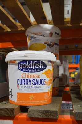 Lot 54 - Three tubs of Chinese curry sauce concentrate,...