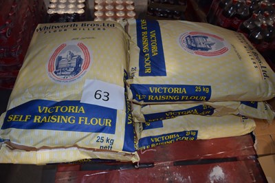 Lot 63 - Six 25kg bags of Victoria Self Raising Flour...