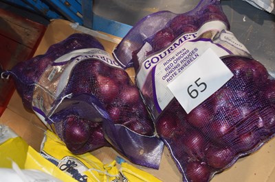 Lot 65 - Two bags of Gourmet red onions