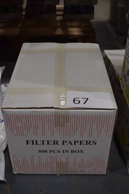 Lot 67 - A box of filter papers, approx 500 pieces in...