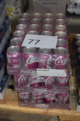Lot 77 - Three cartons of 330ml Cherry Coke, 24 cans...
