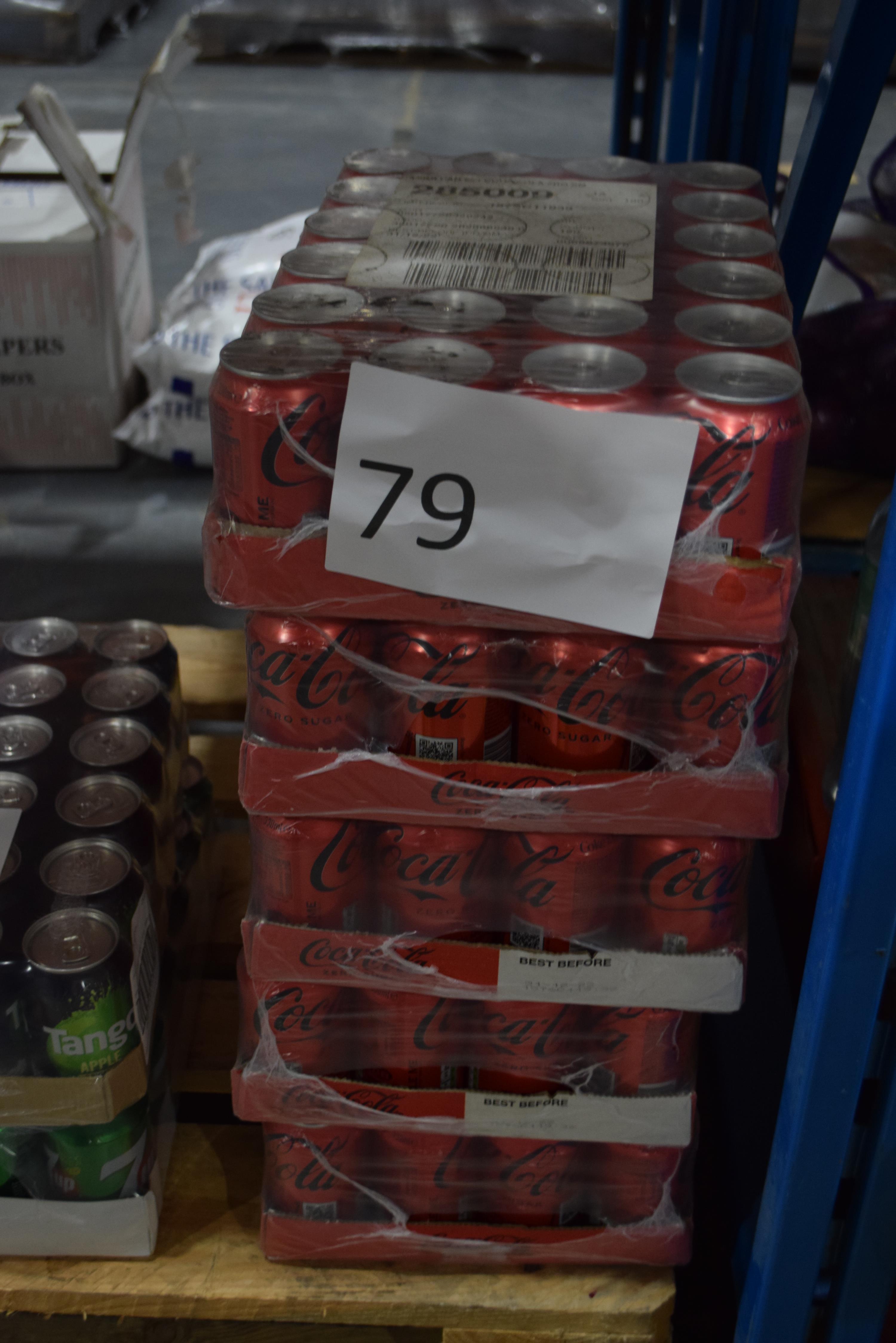 Lot 79 Five cartons of 24x330ml cans of Coke Zero.