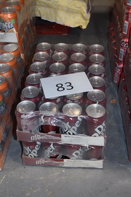 Lot 83 - Two cartons of Dr Pepper, each containing...