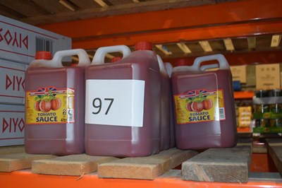 Lot 97 - Twelve 4 litre bottles of Tomato Sauce by Ukay....