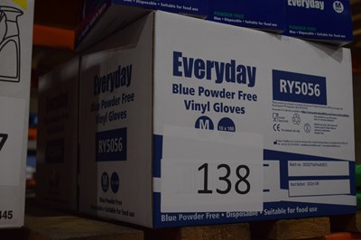 Lot 138 - Two boxes of Blue Powder Free Vinyl Gloves,...