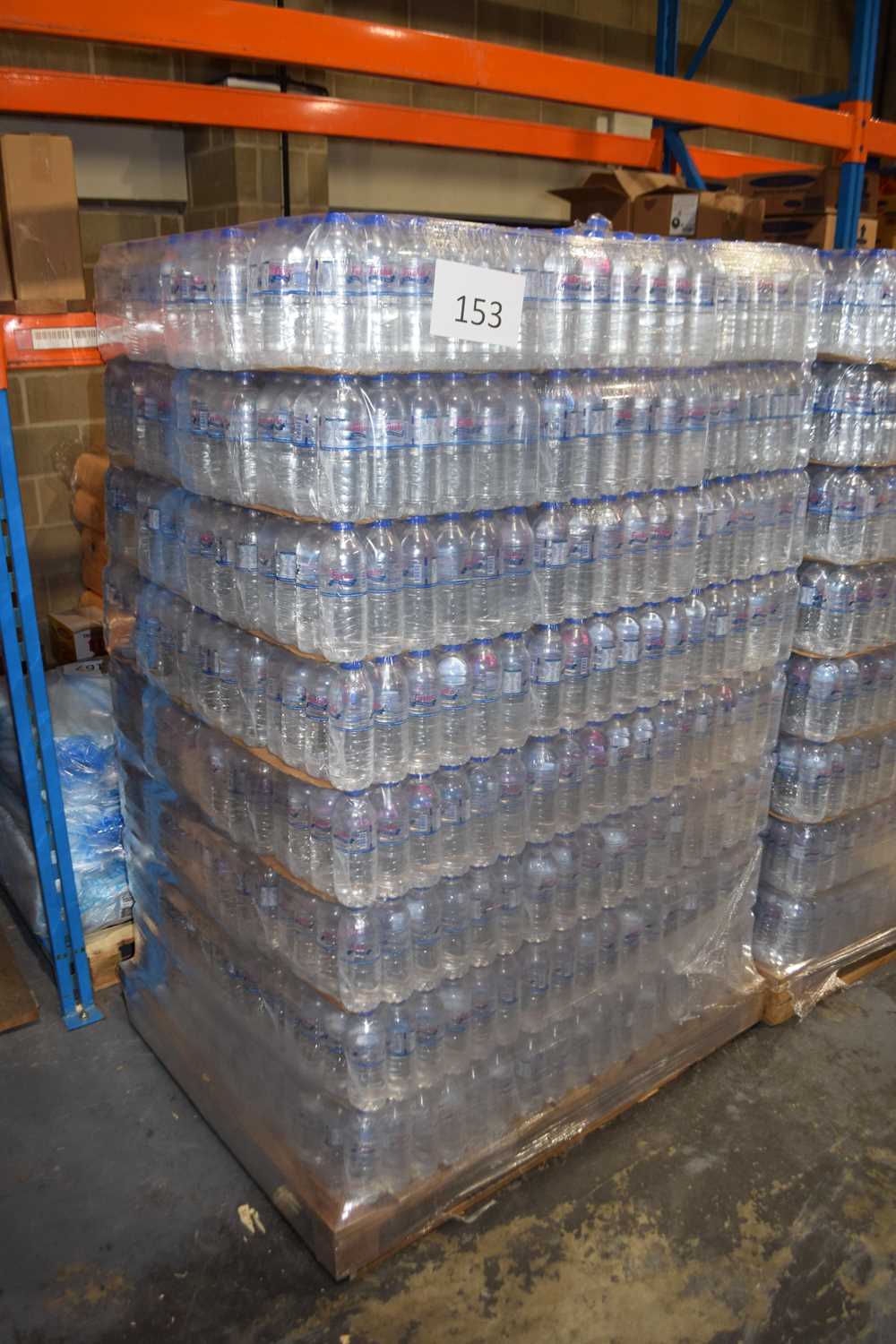 Lot 153 - Large pallet of bottled water containing