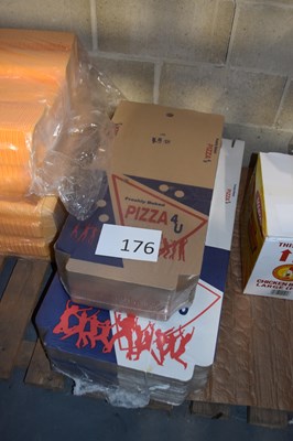 Lot 176 - Two packs of mixed size pizza boxes, approx 50...