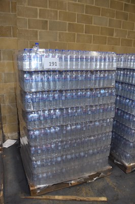 Lot 191 - One pallet of bottled water containing approx...