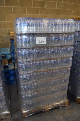 Lot 192 - One pallet of bottled water containing approx...