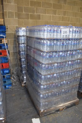 Lot 195 - Two pallets of bottled water, each pallet...