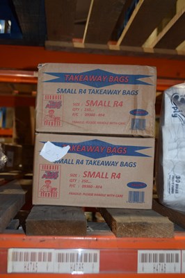 Lot 213 - Two boxes of small R4 takeaway bags, approx...