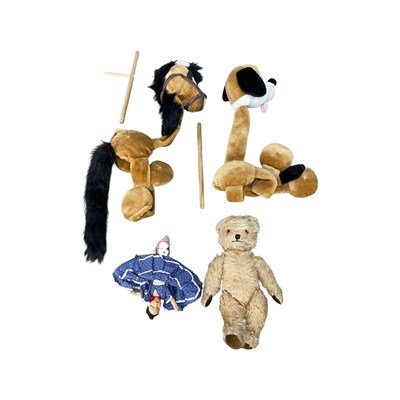 Lot 279 - Vintage Teddy Bear and Puppets